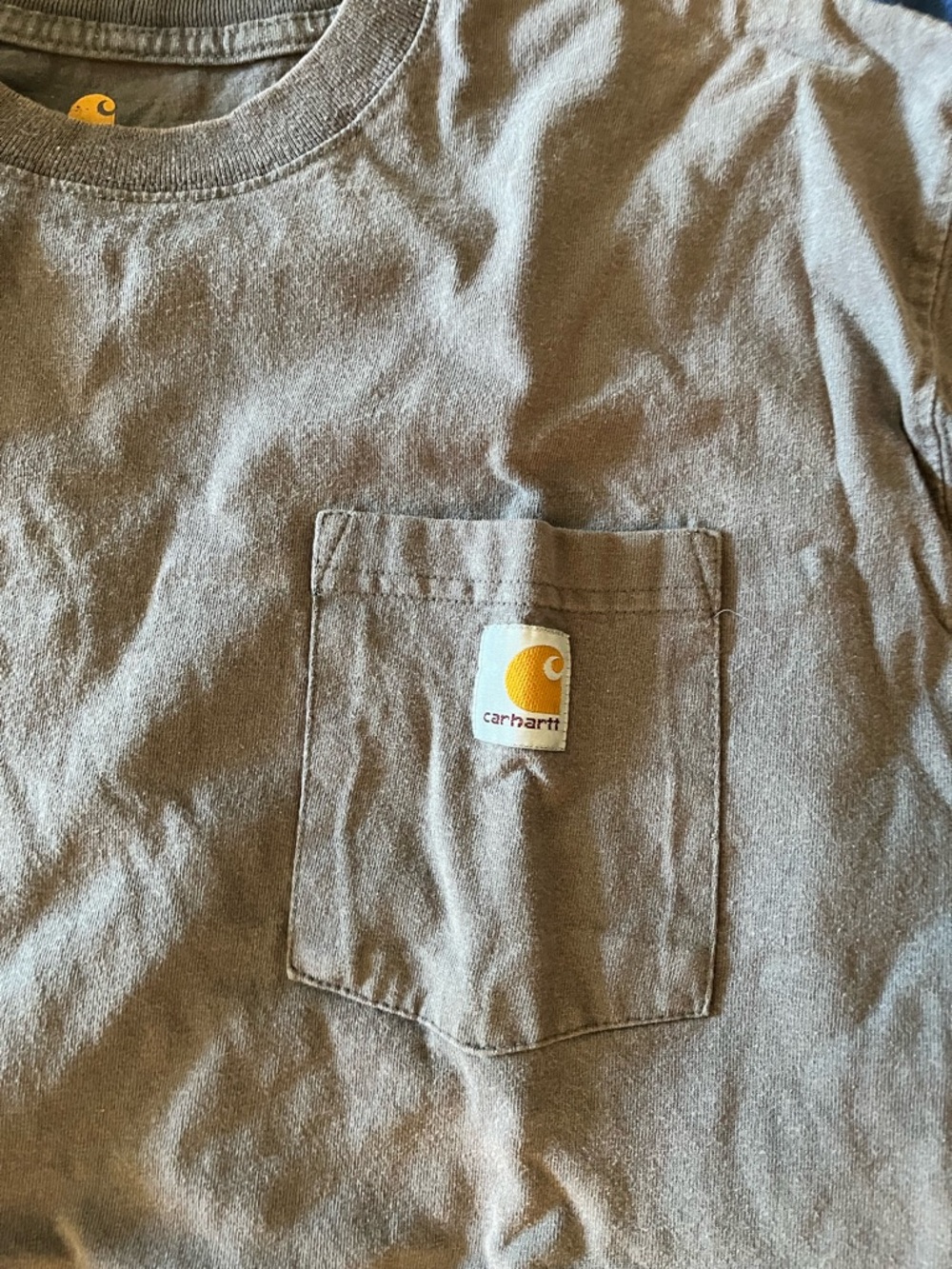 Carhartt Pocket Tee Set in Olive, Blue, Gray BUNDLE - Picture 5 of 6